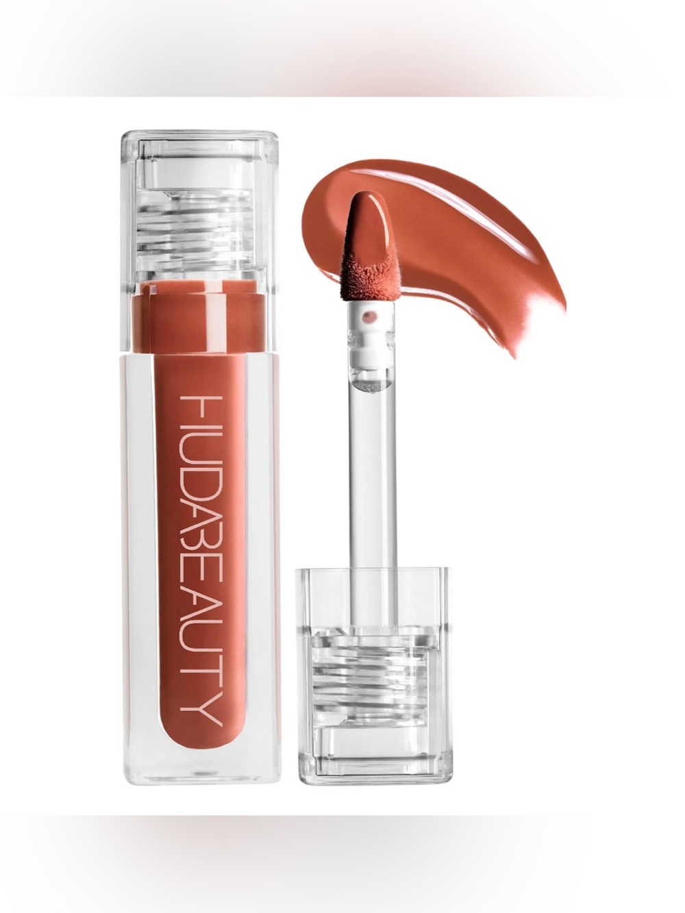 HUDA BEAUTY Faux Filler Lip Plumping Gloss — Foxy - Caramel Brown